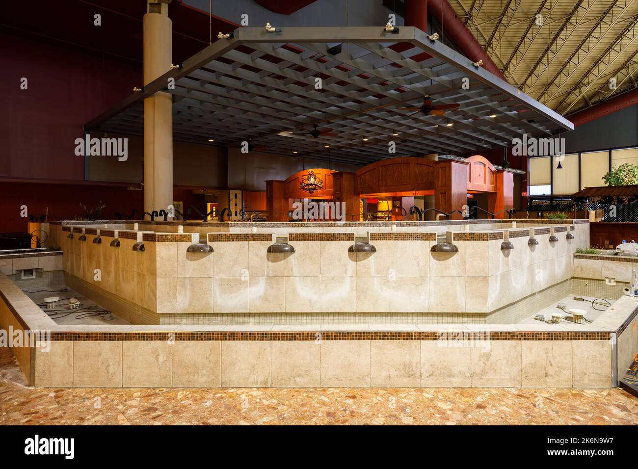 A fountain at the now demolished Holiday Inn Yorkdale Hotel in Toronto, Ontario, Canada. Stock Photo