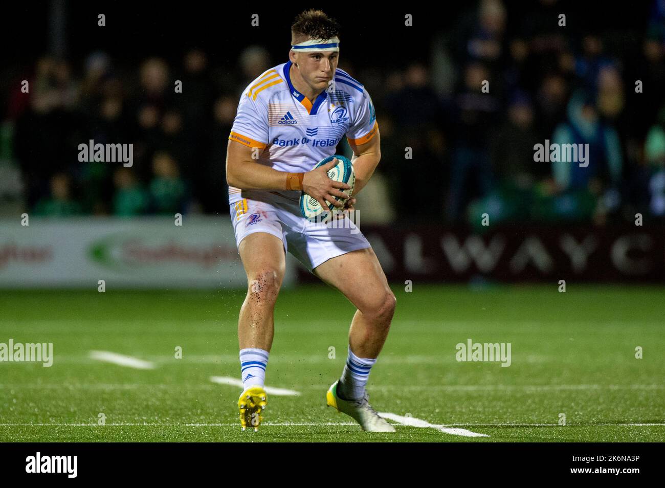 Dan Sheehan of Leinster with the ball during the United Rugby Championship Round 5 match between Connacht Rugby and Leinster Rugby at the Sportsground in Galway, Ireland on October 14, 2022 (Photo