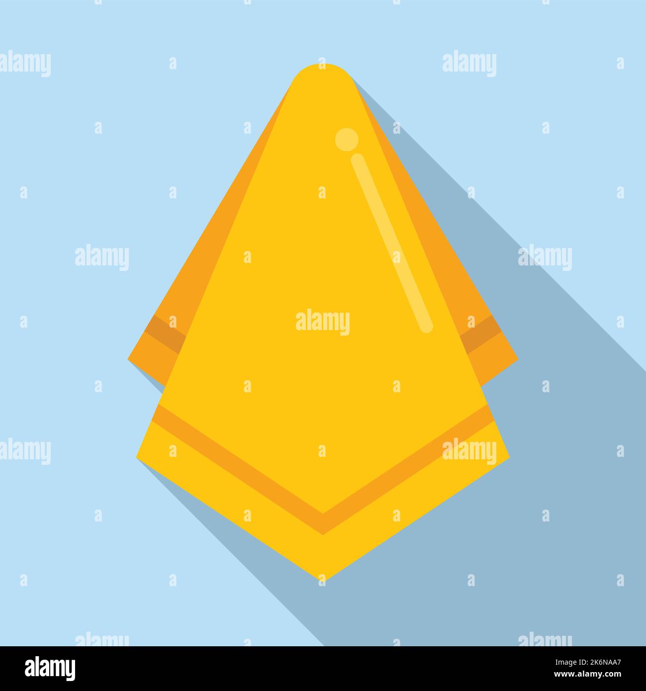Cotton towel icon flat vector. Clean cloth. Soft stack Stock Vector ...