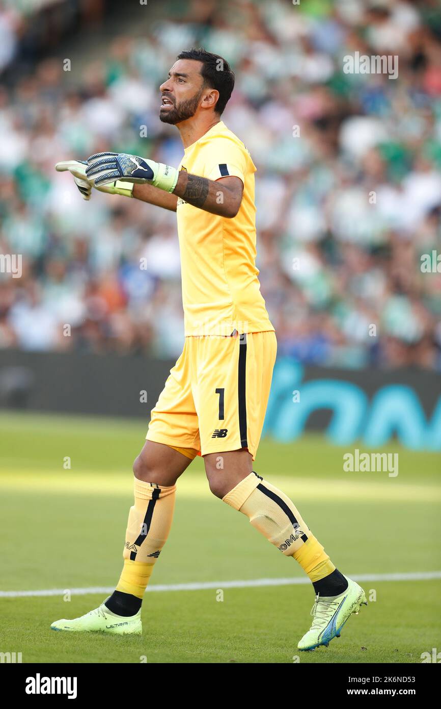 Sevilla, Spain. 13th Oct, 2022. Rui Patricio (Roma) Football/Soccer : UEFA Europa League Group stage Group C matchday4 between Real Betis Balompie 1-1 AS Roma at the Estadio Benito Villamarin in Sevilla, Spain . Credit: Mutsu Kawamori/AFLO/Alamy Live News Stock Photo