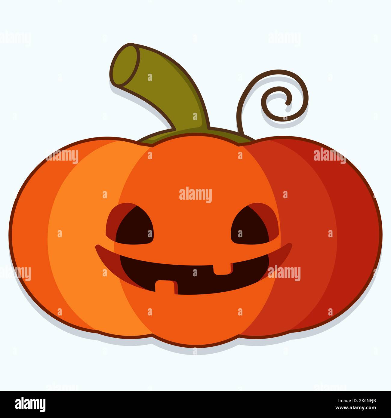Smiling pumpkin. Cartoon flat vector illustration Stock Vector Image