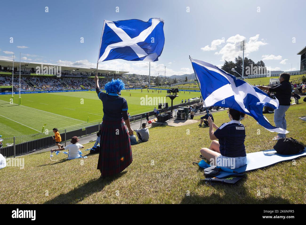 Scotland fans during the Women's Rugby World Cup pool A match at ...
