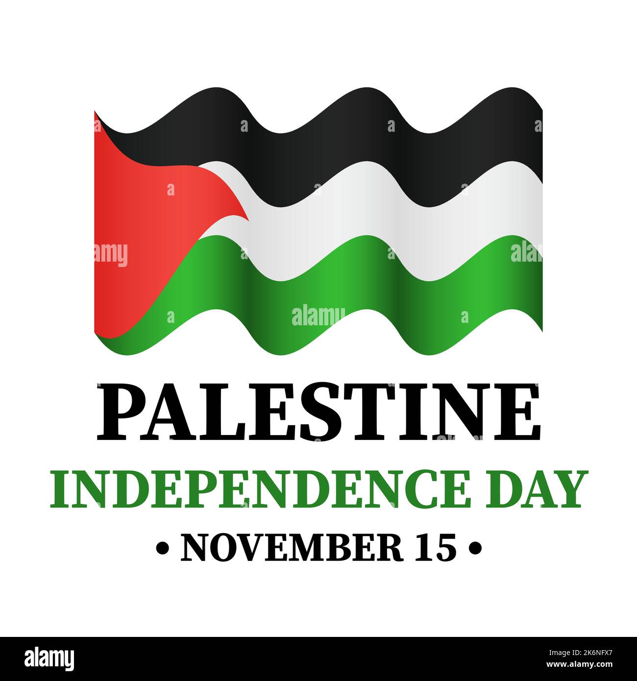 Palestine Independence Day typography poster. National holiday celebrated on November 15. Vector