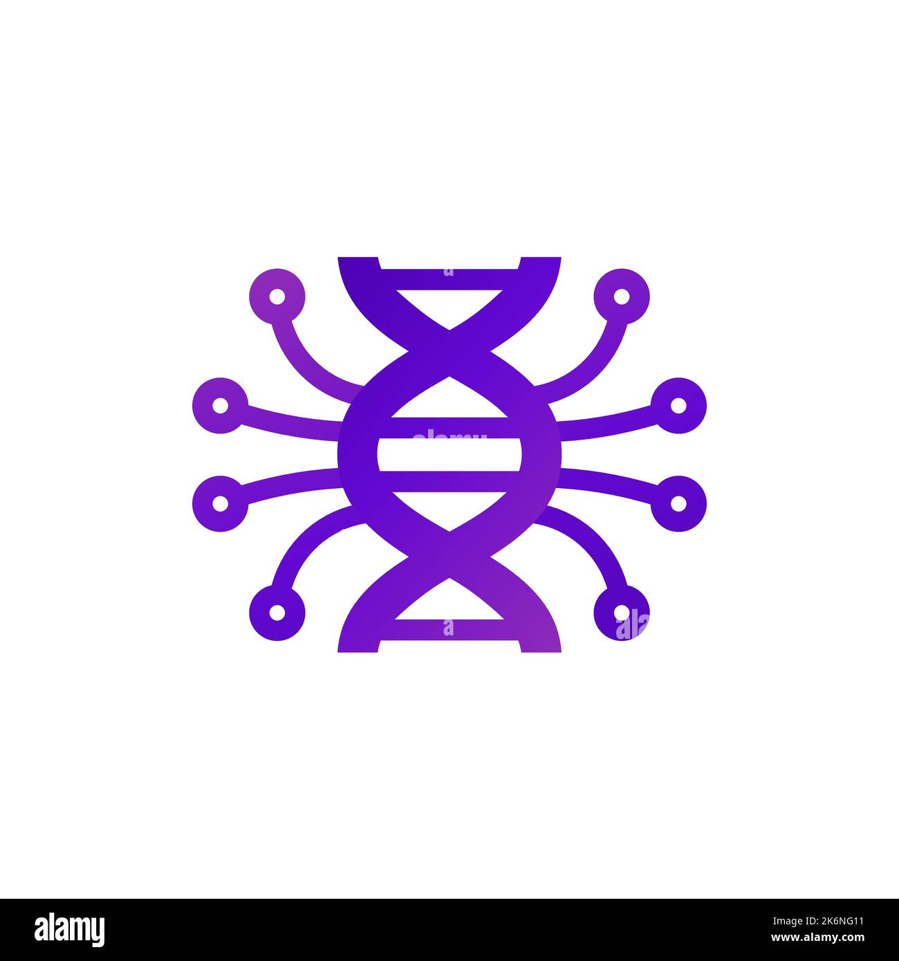 DNA sequencing icon, vector logo Stock Vector