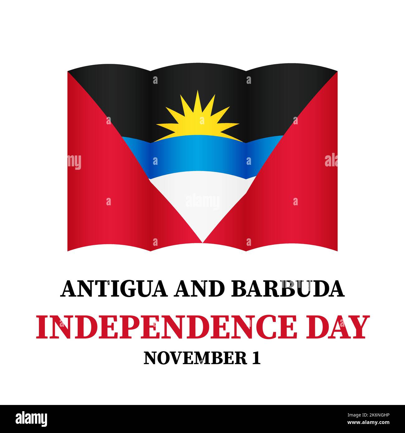 Antigua and Barbuda Independence Day typography poster. National