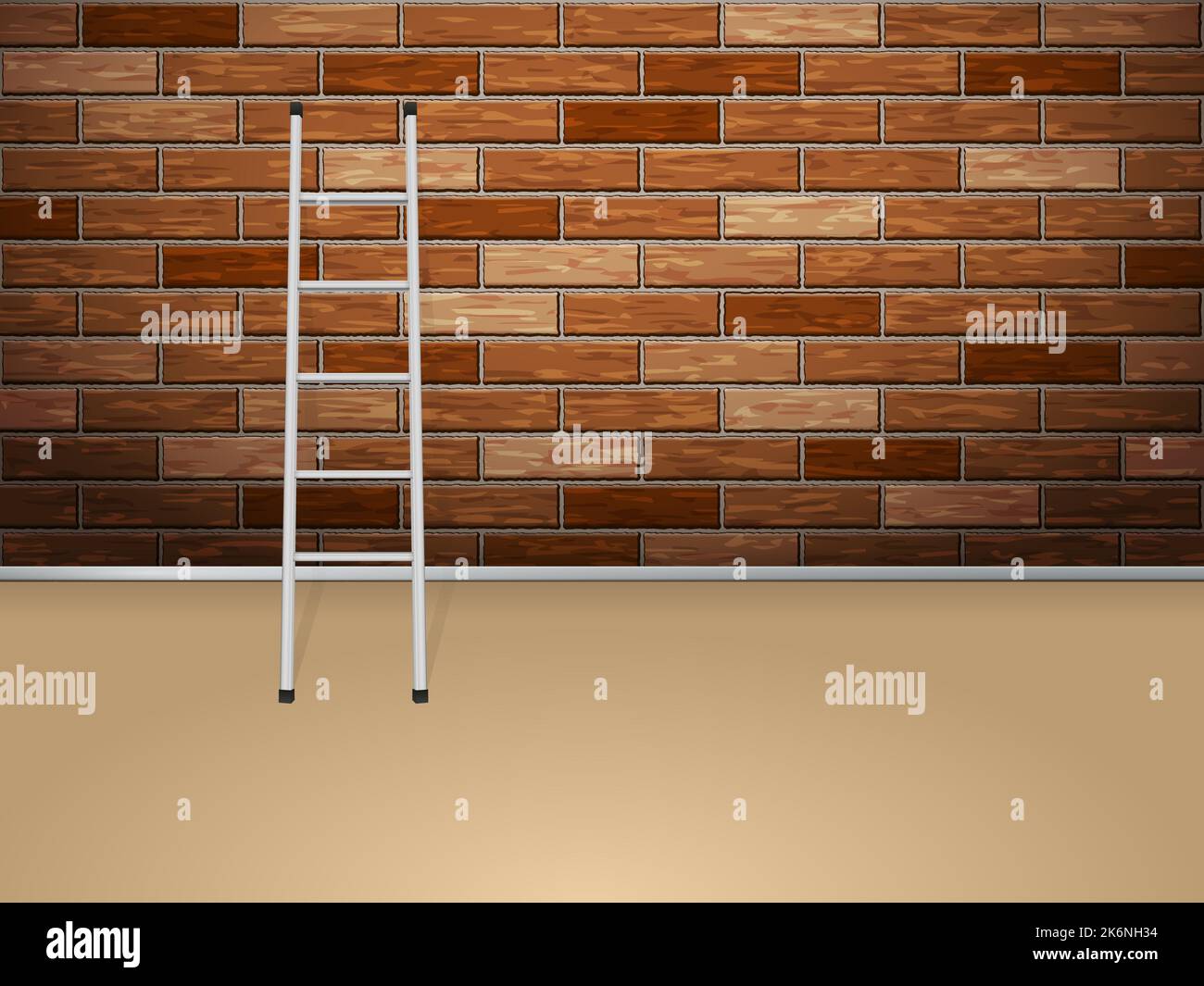 Ladder in room. Vector illustration Stock Photo - Alamy