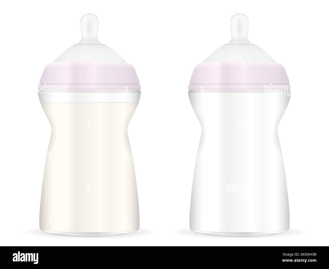 Feeding bottle on a white background. Vector illustration Stock Photo ...
