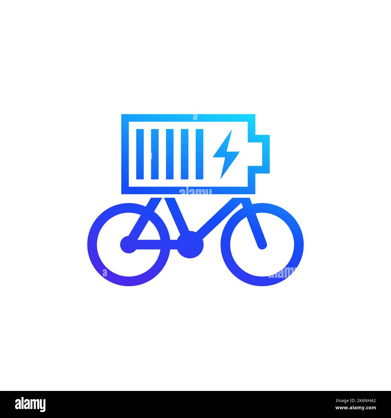Electric bike, ebike charging a battery icon Stock Vector Image & Art