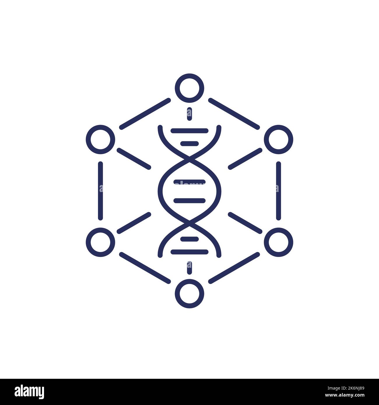 Dna research outline icon hi-res stock photography and images - Alamy