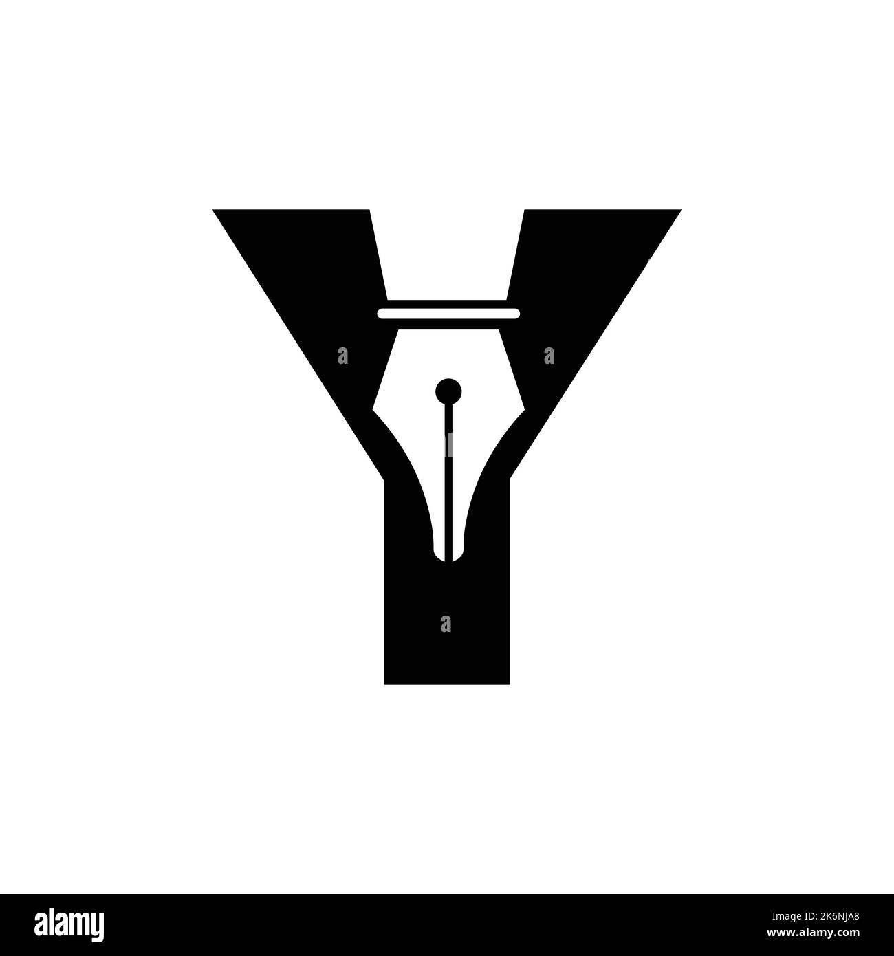 Initial Letter Y Pen Nib Icon For Education Logo and Law Symbol Vector ...