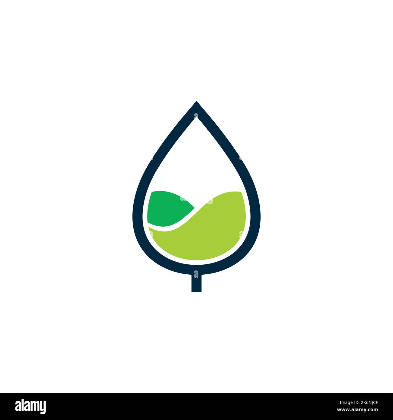 Drop Water Organic Logo Symbol Vector Design Stock Vector
