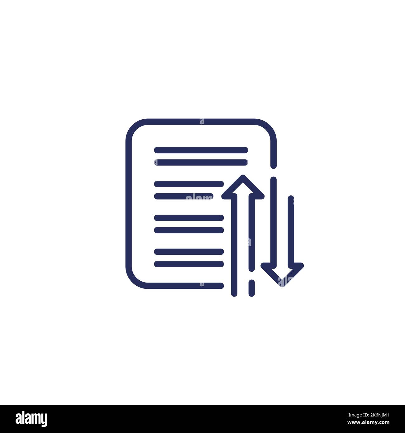 case priority line icon on white Stock Vector