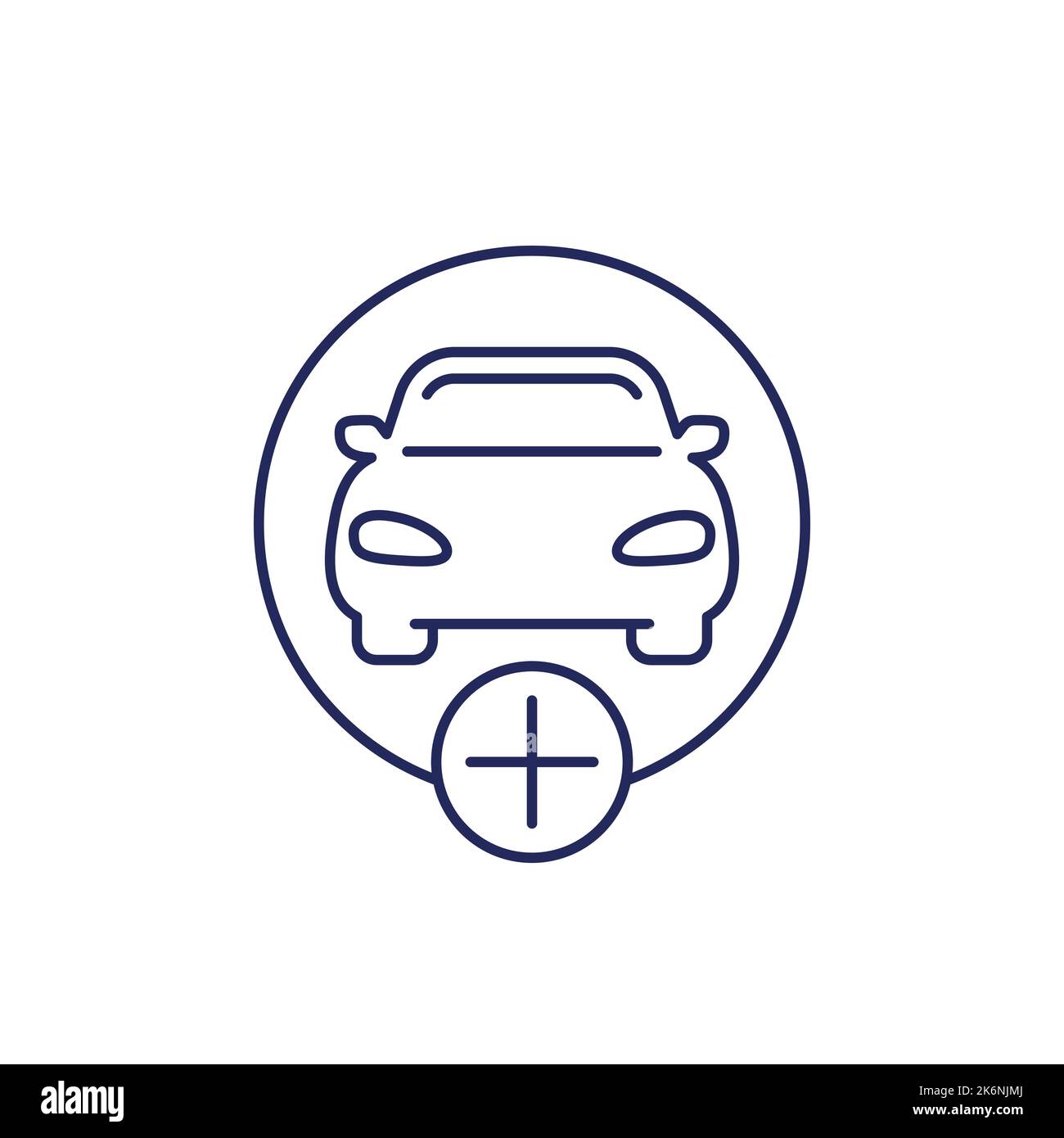 add a new car line icon Stock Vector Image & Art - Alamy
