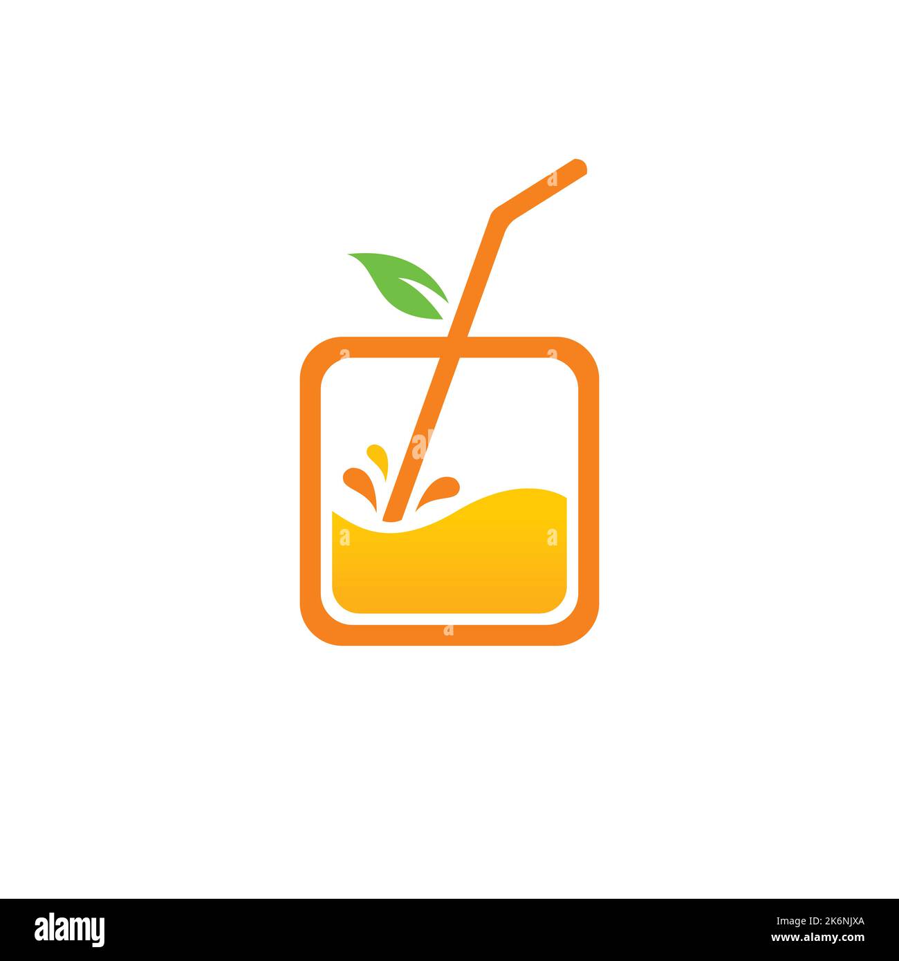 Ice Juice Logo fresh Design, drink icon Stock Vector