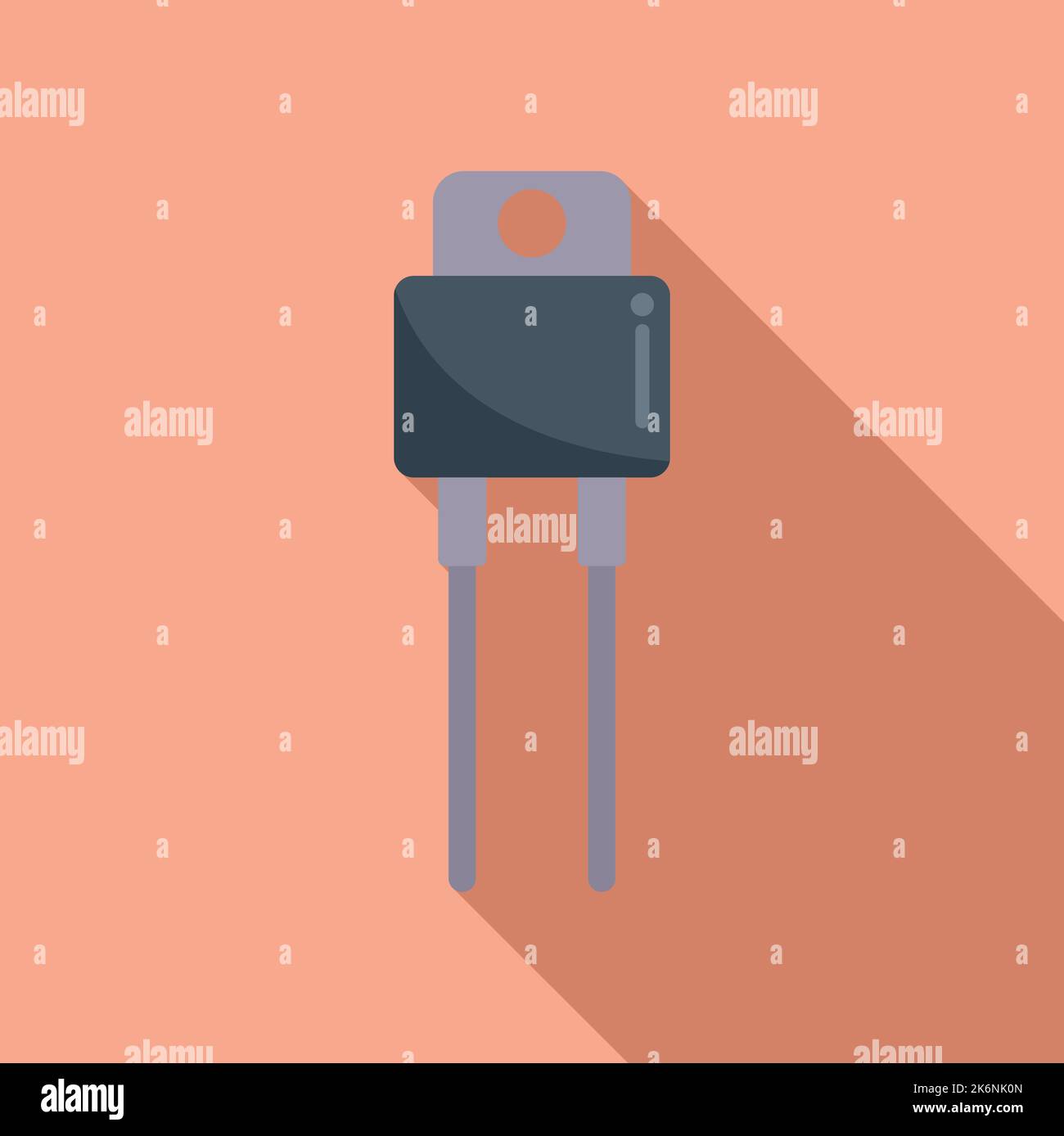 Resistor antenna icon flat vector. Central circuit. Computer energy ...