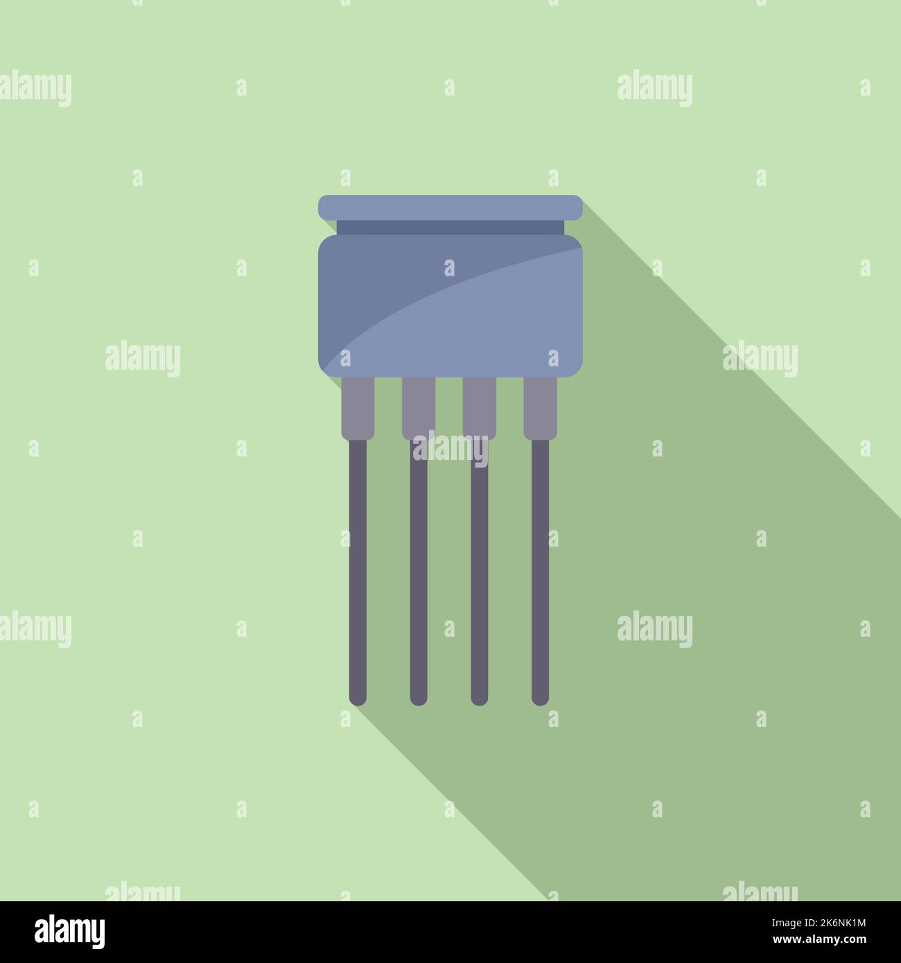 Audio resistor icon flat vector. Electric circuit. Computer energy ...