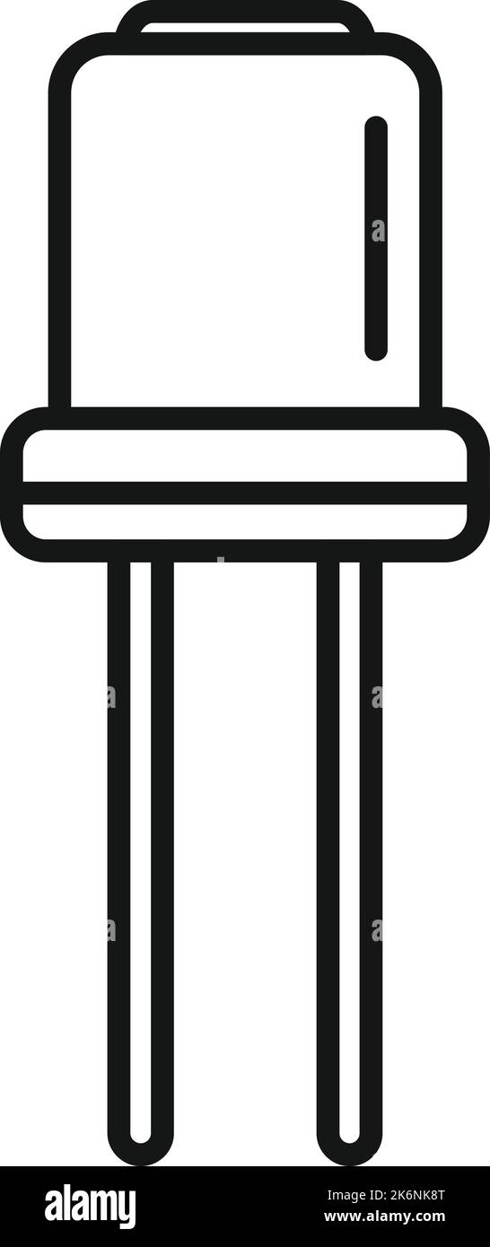 Electricity resistor icon outline vector. Electric circuit. Board