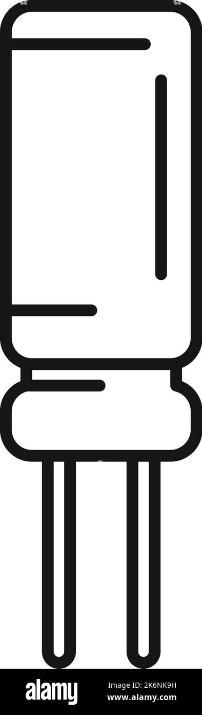 Central resistor icon outline vector. Electric circuit. Energy device ...