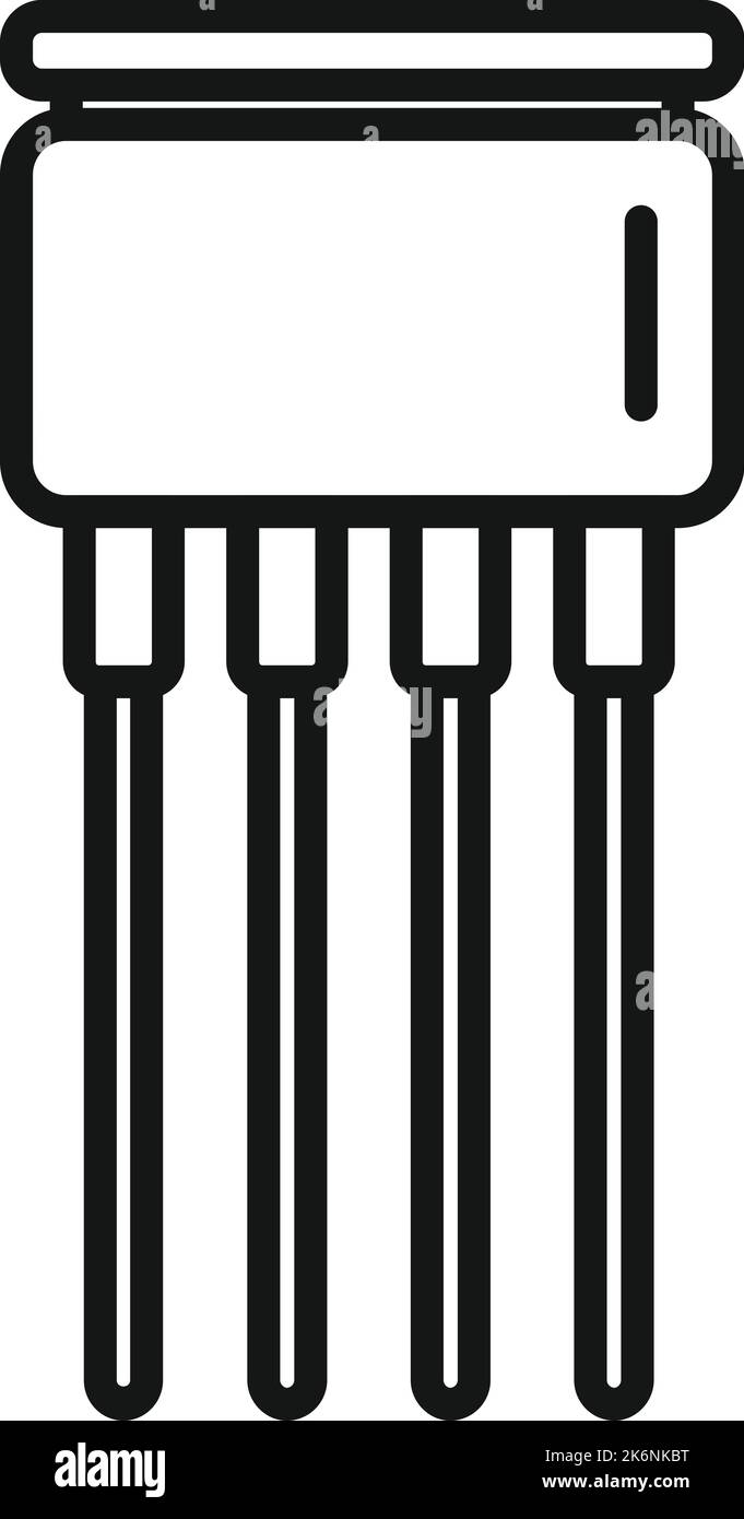 Audio resistor icon outline vector. Electric circuit. Computer energy ...