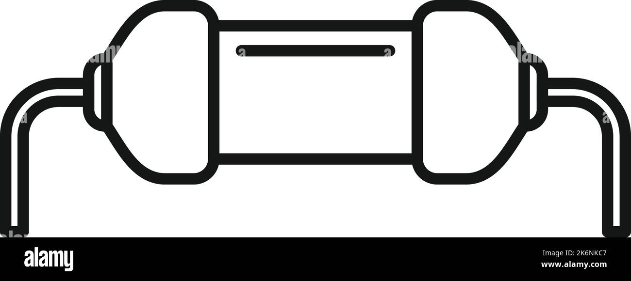 Industrial resistor icon outline vector. Electric circuit. Central ...
