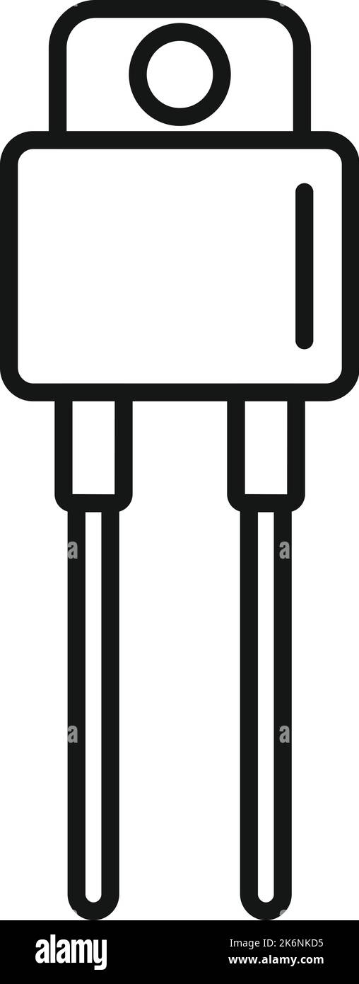 Resistor antenna icon outline vector. Central circuit. Computer energy ...
