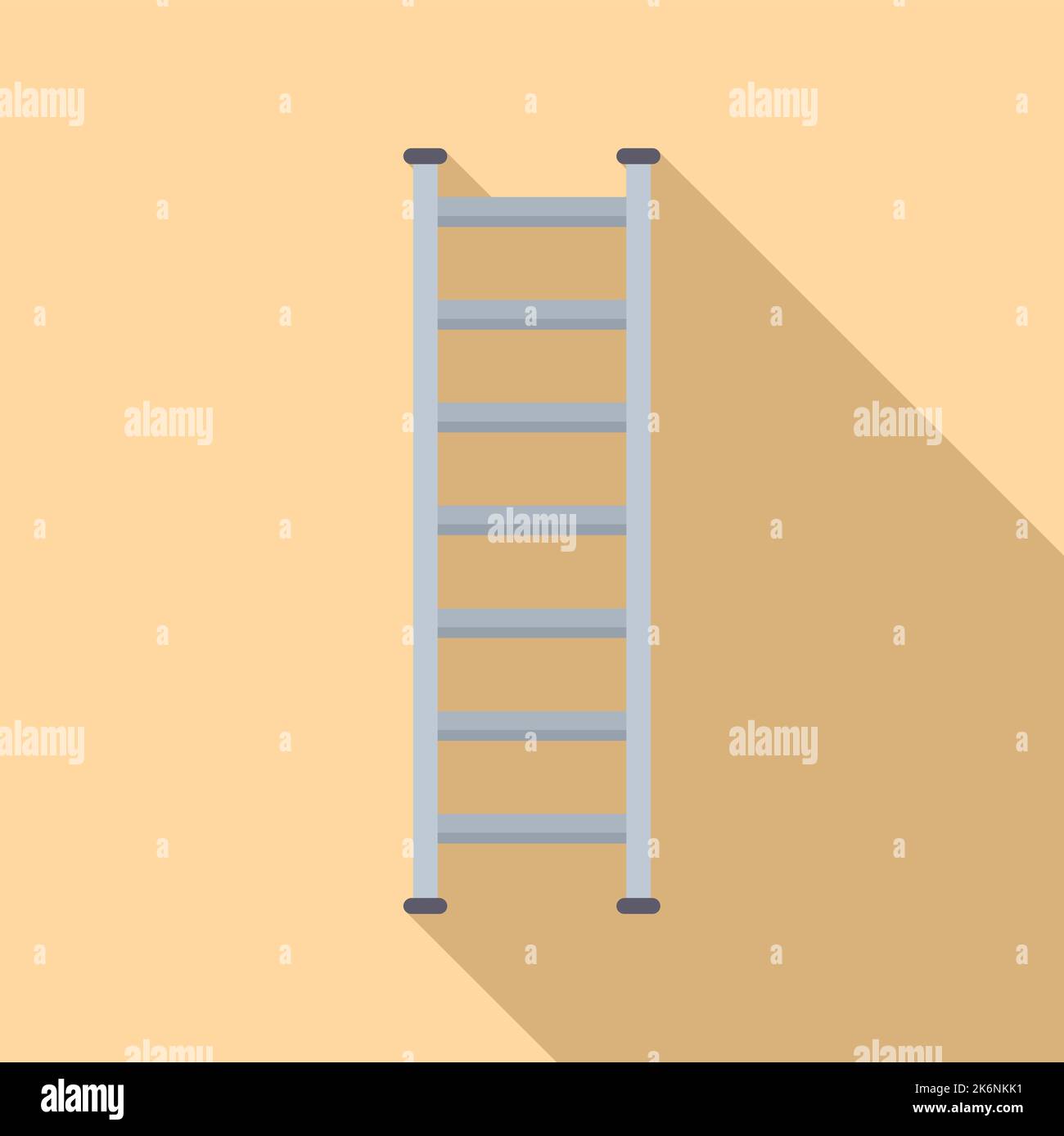 Instrument ladder icon flat vector. Step construction. Worker tool ...