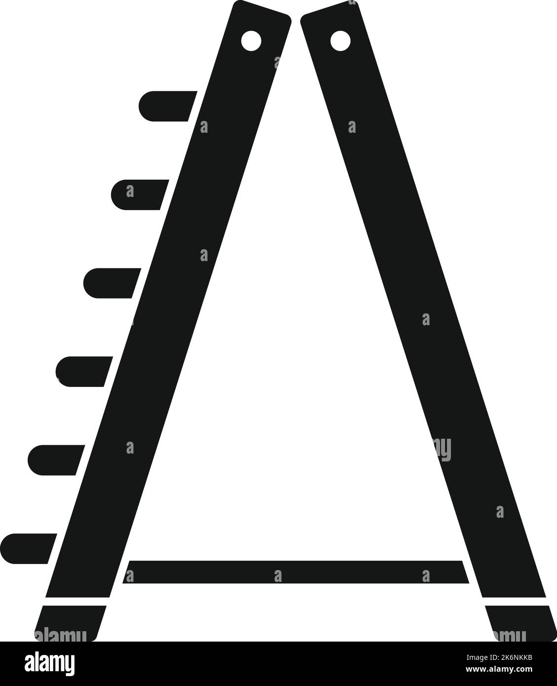 Up ladder icon simple vector. Step construction. Metal safety Stock ...