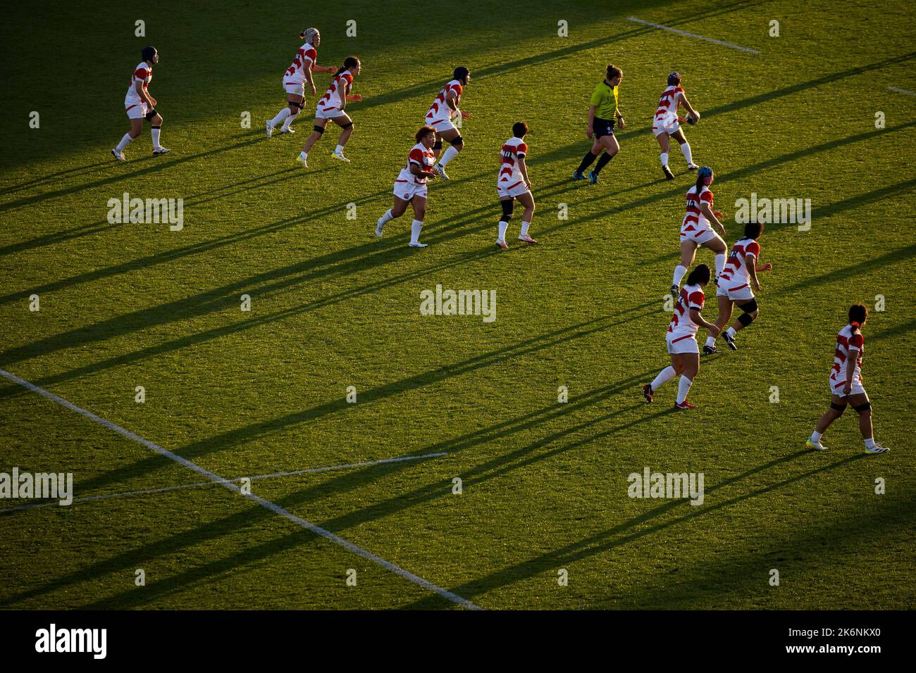 A general view of play during the Women's Rugby World Cup pool B match between USA and Japan at Northland Events Centre, Whangarei, New Zealand. Picture date: Saturday October 15, 2022. Stock Photo