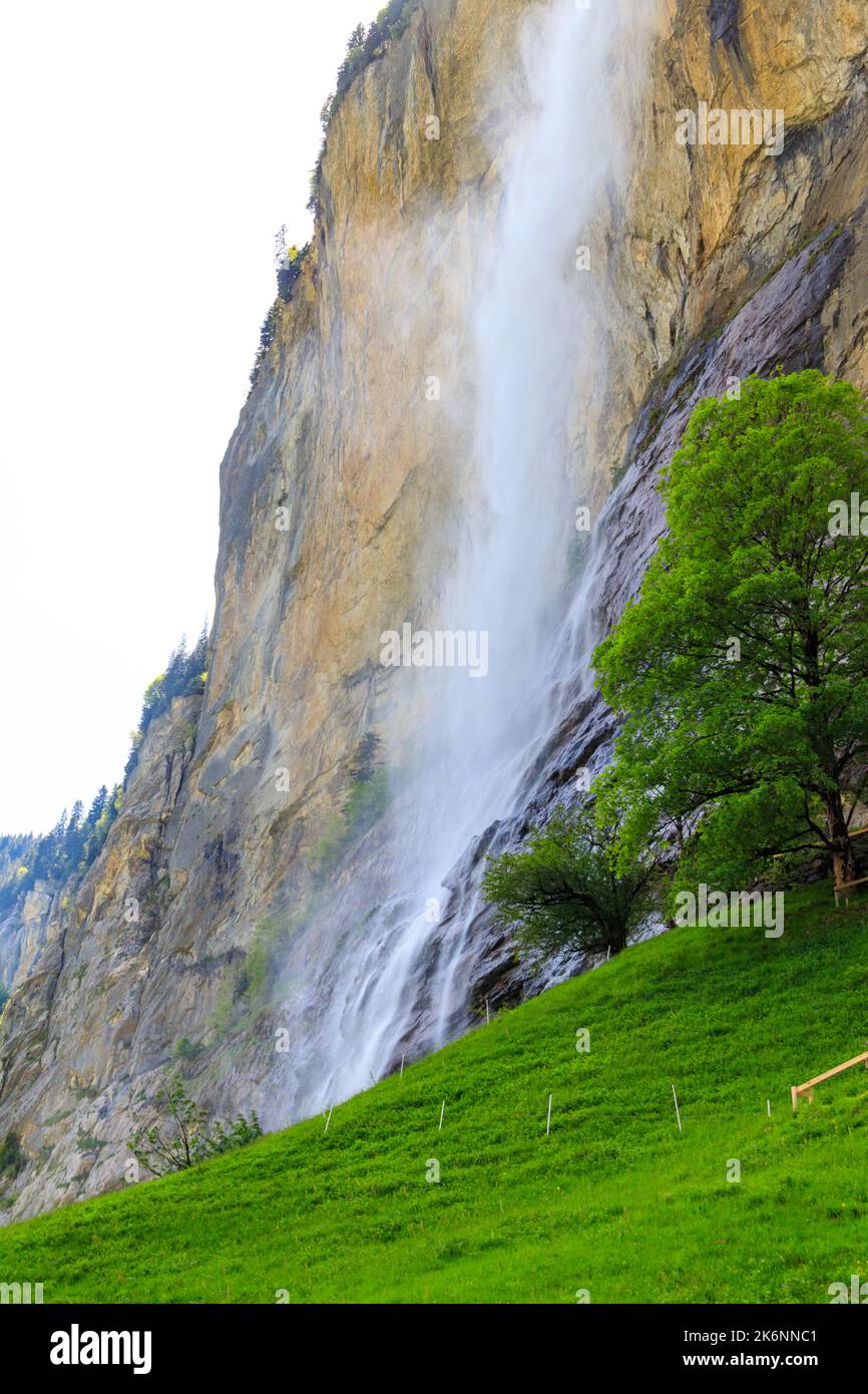 Staubbachfall Beautiful staubbachfall waterfall switzerland europe hi-res stock ...