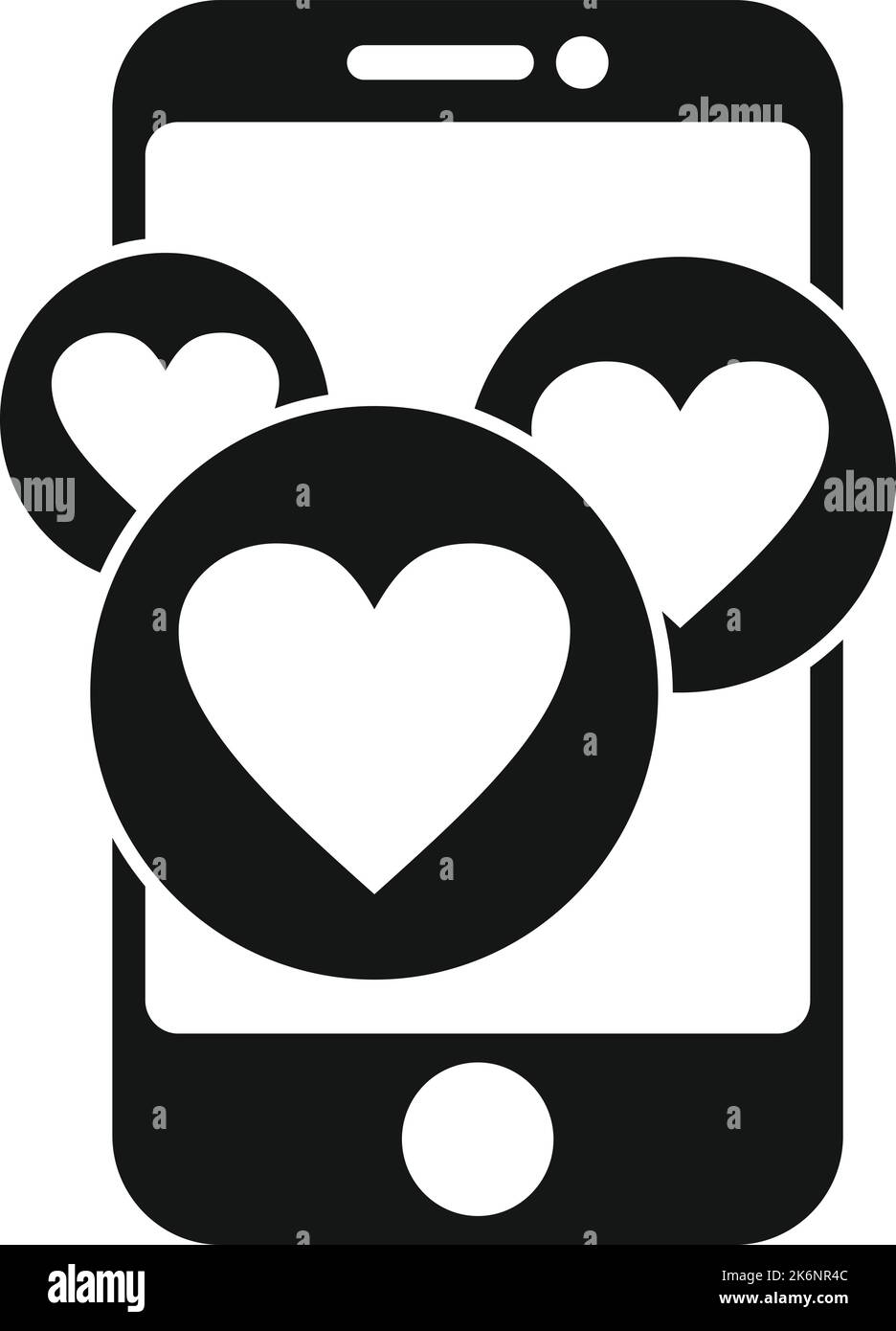 Phone subscribe like icon simple vector. Email message. Notice button Stock Vector