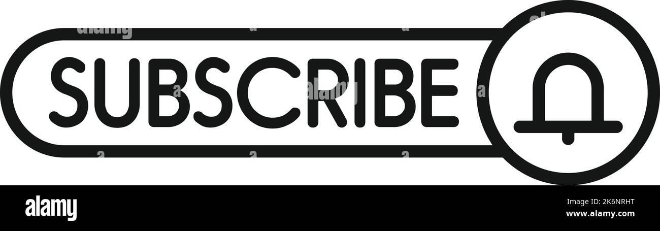 Subscribe message icon outline Cut Out Stock Images & Pictures - Alamy