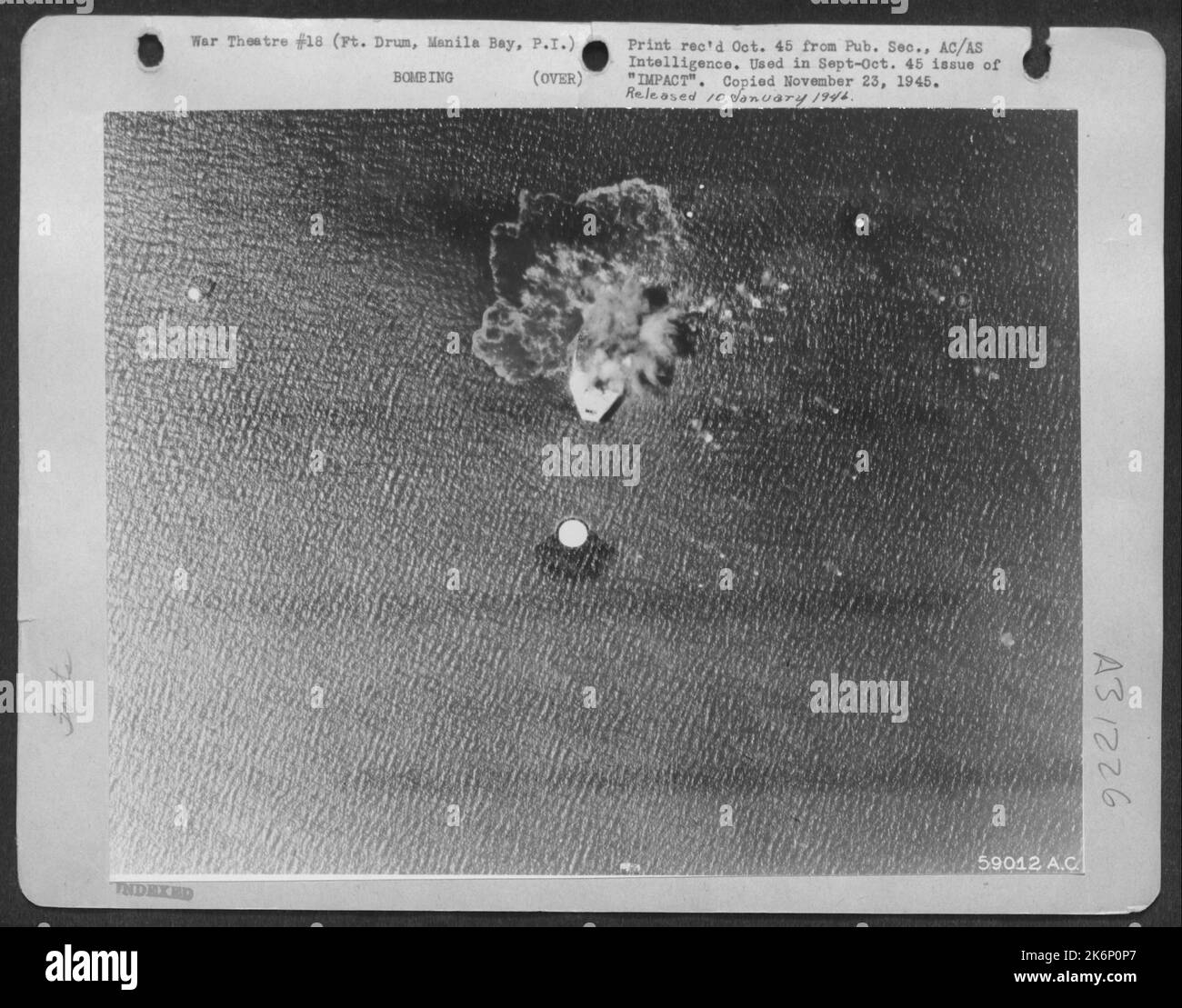 With an excellent example of precision bombing a B24 of the Fifth
