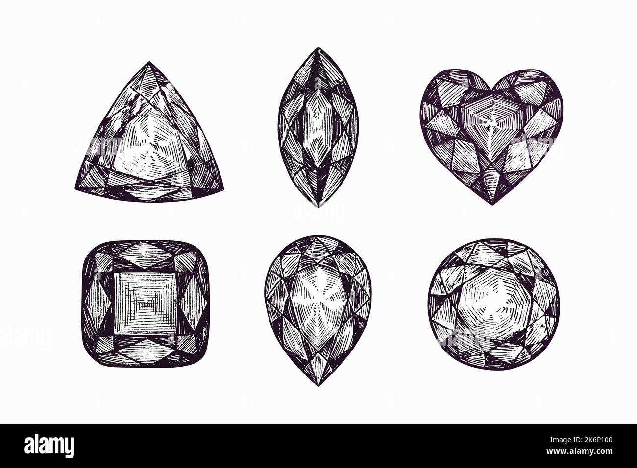 Trilliant (trillion), Navette, Heart shaped, Cushion,Pear (tear), Fine round (Brilliant