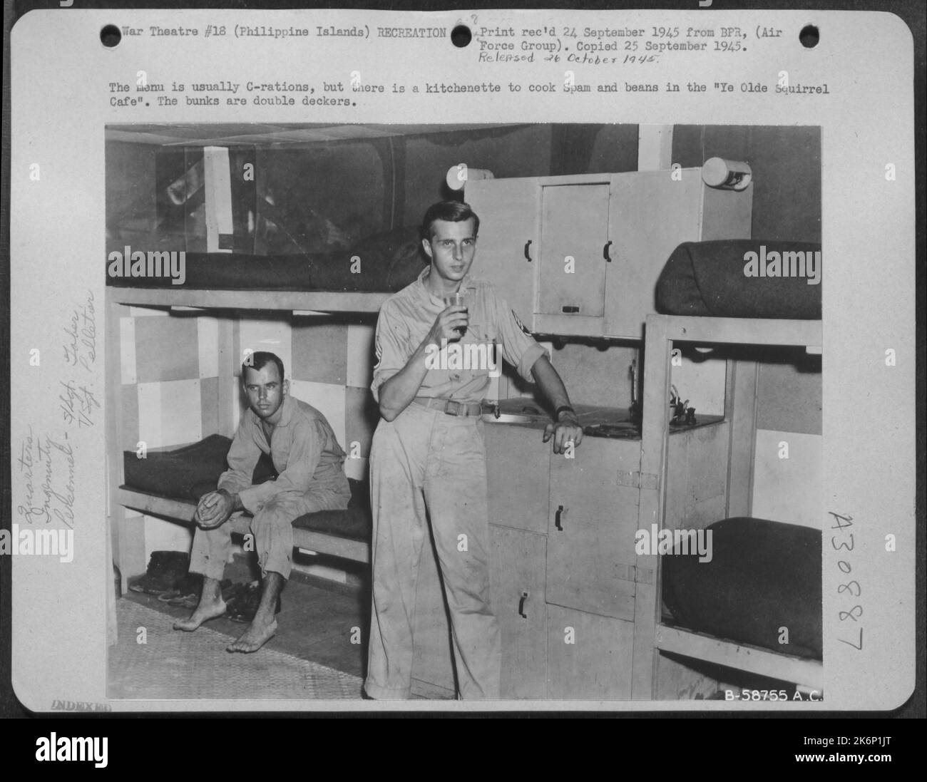 The menu is usually Crations, but there is a to cook Spam