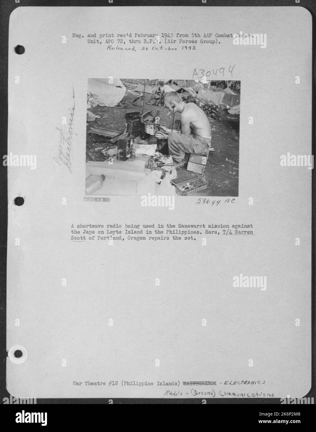 A shortwave radio being used in the Manawarat mission against the Japs