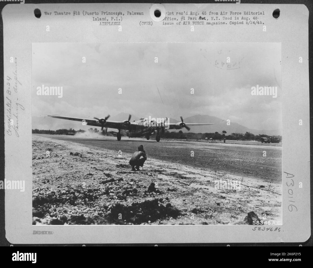 Liberator'S Arrival - A B-24 Of The Jungle Air Force Lands On Newly ...