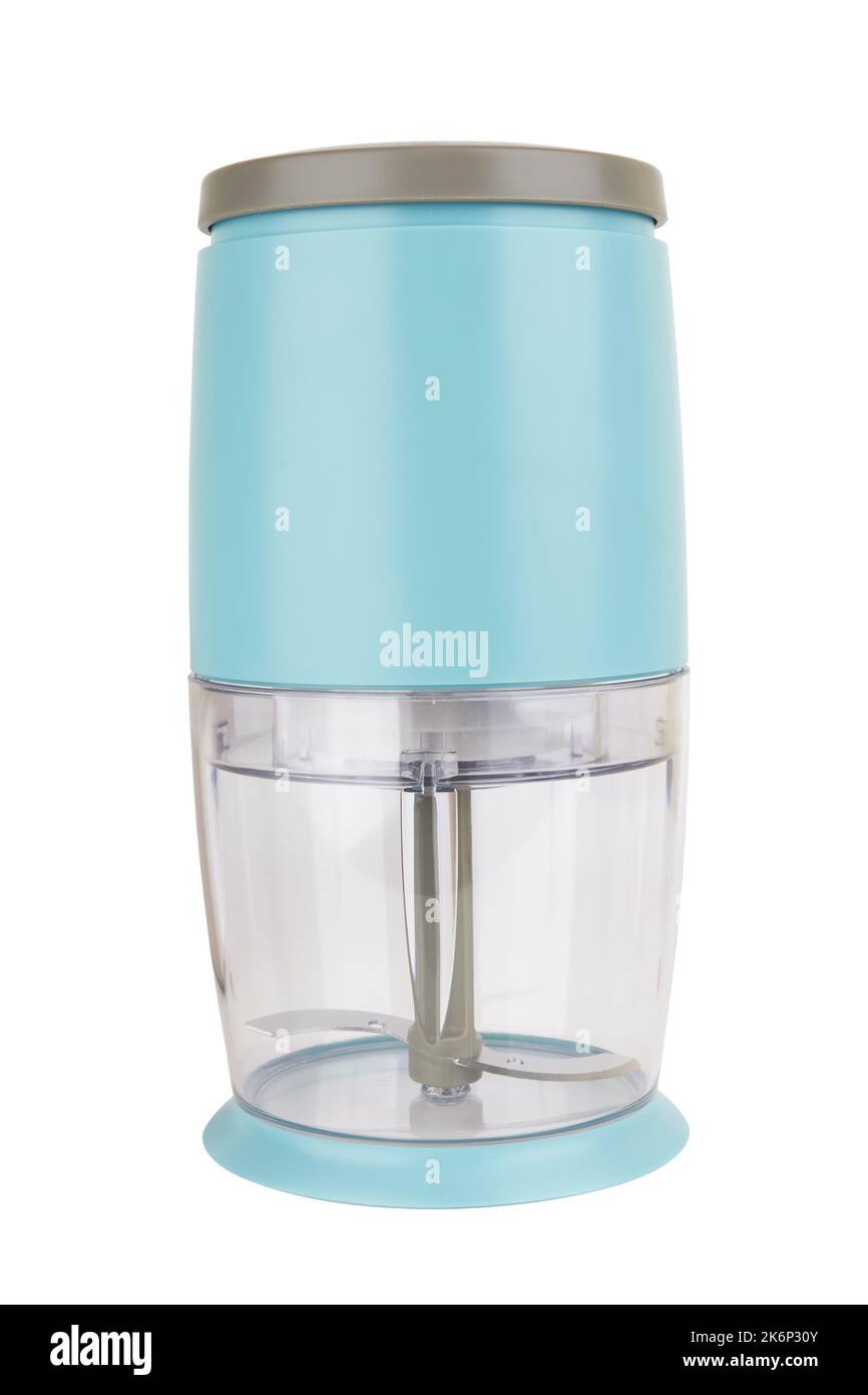 Electric food chopper isolated on white background Stock Photo Alamy