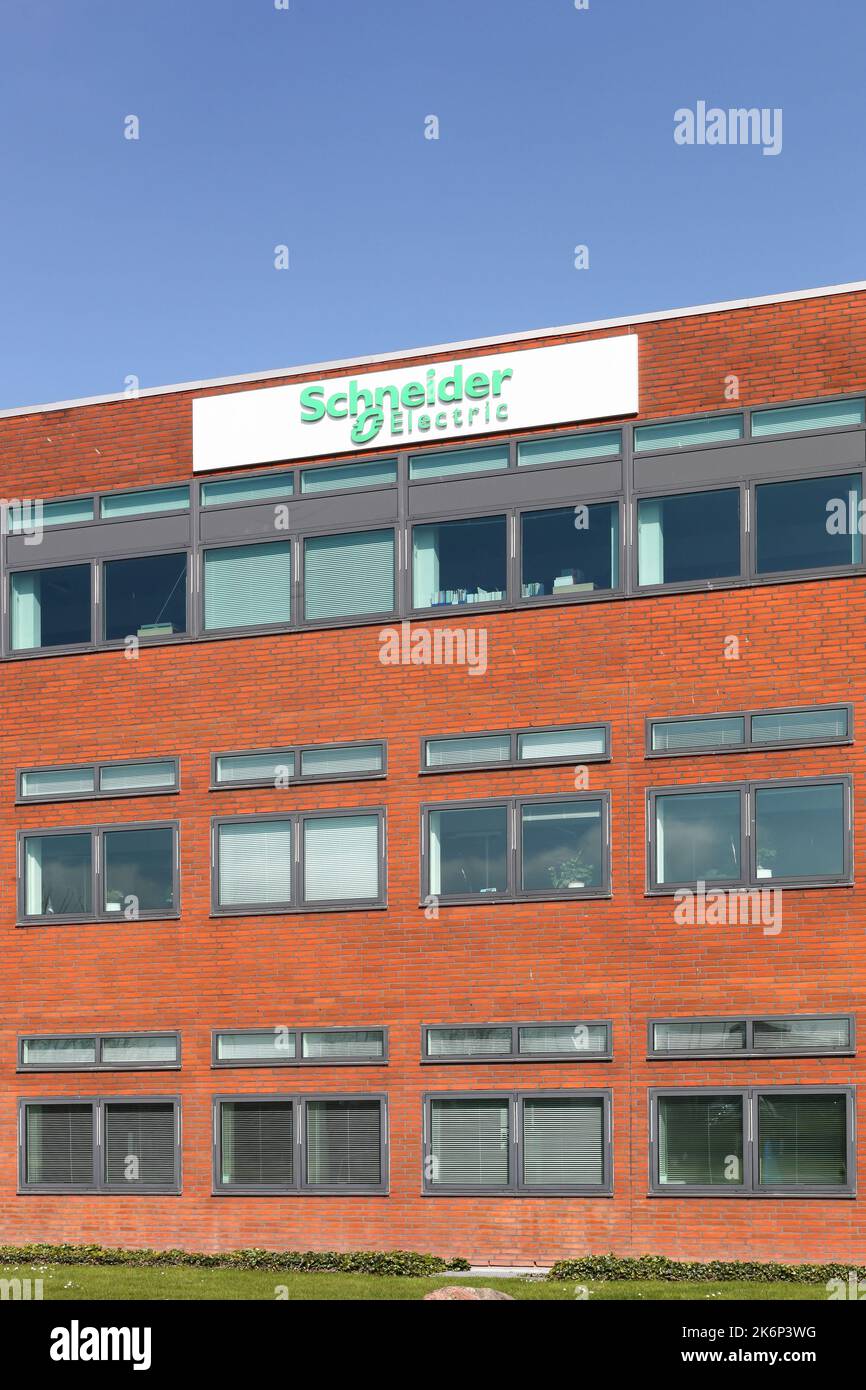 Odense, Denmark - April 2, 2017: Schneider Electric office building ...