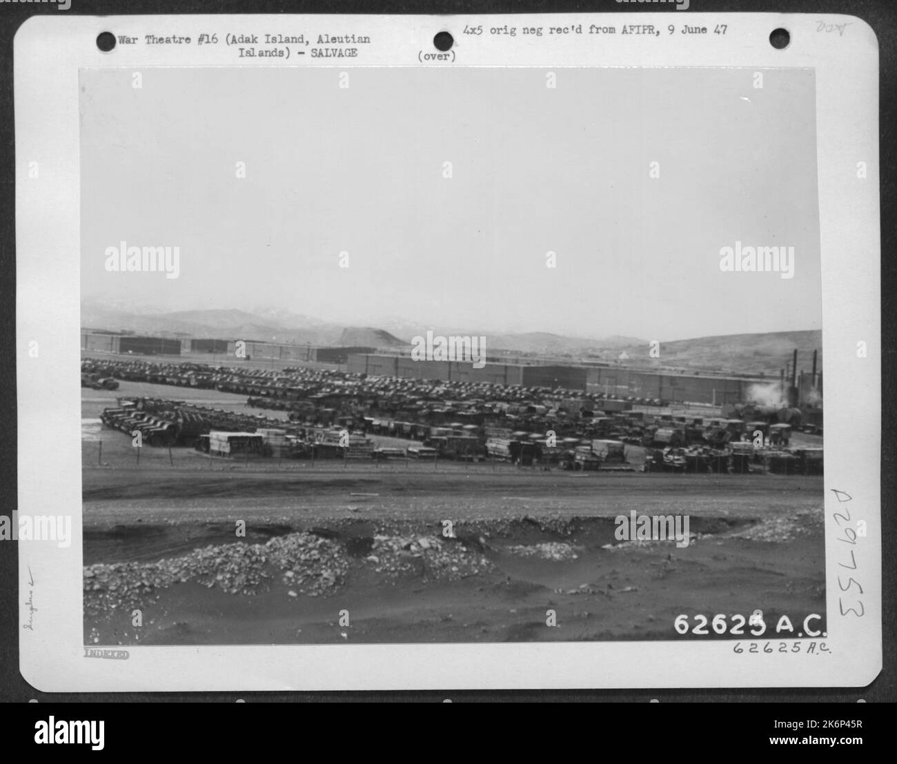 Surplus vehicles of almost every type on Adak Island, Aleutian Islands