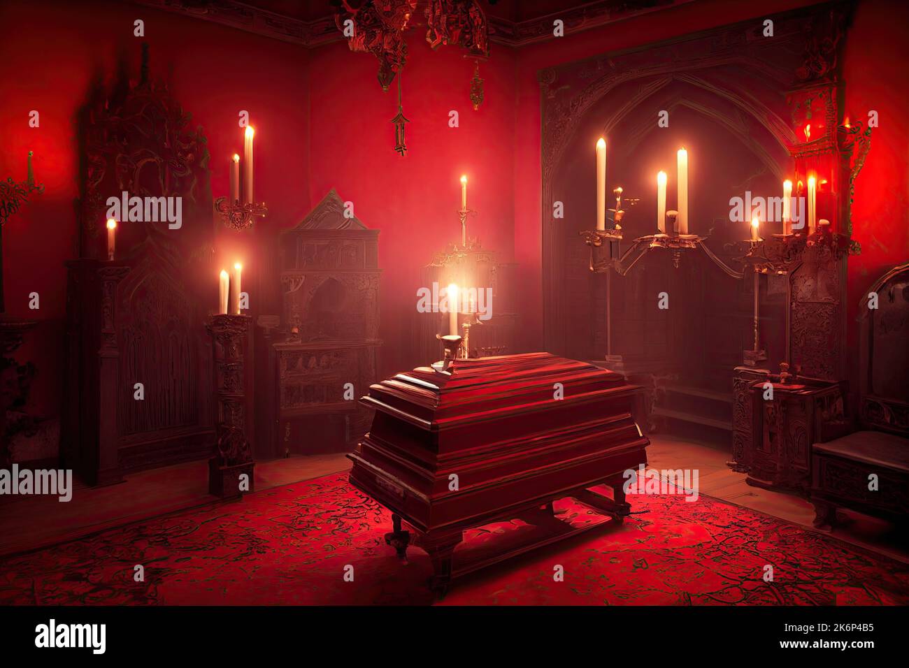 An old Transylvanian vampire castle set in a theme of horror for