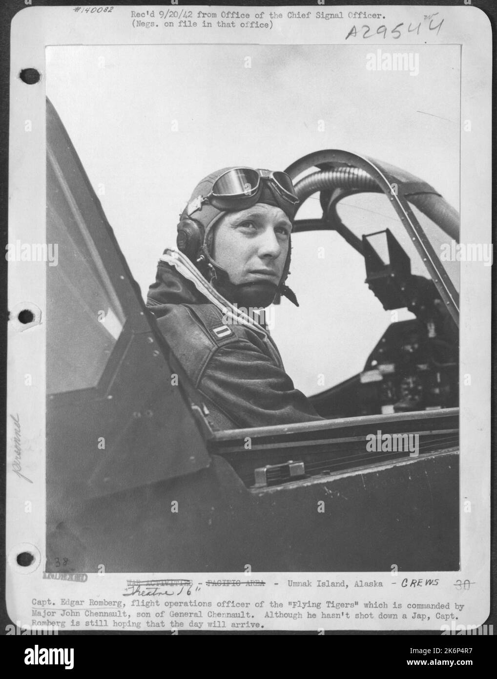 Capt. Edgar Romberg, flight operations officer of the 