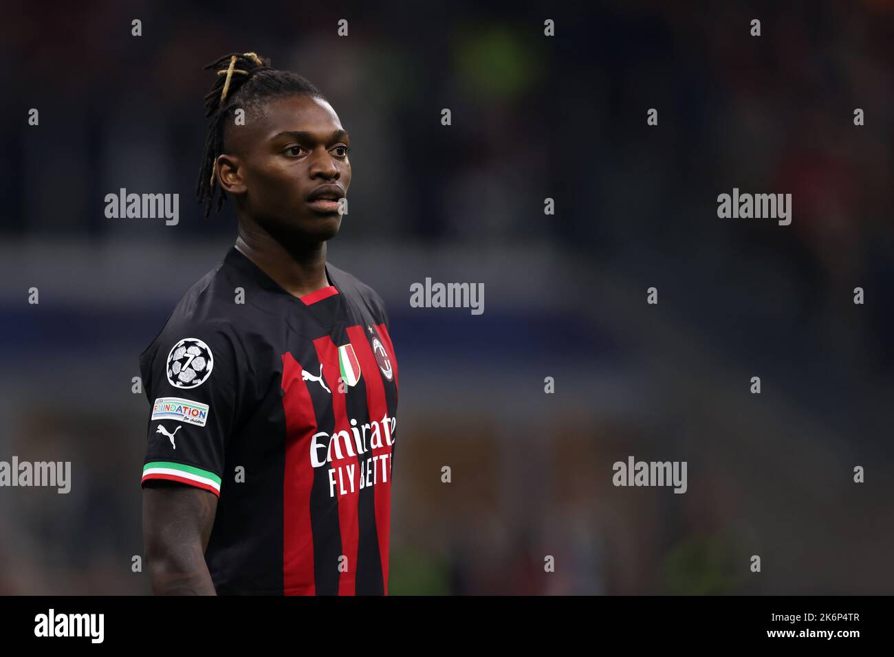 Milan, Italy, 11th October 2022. Rafael Leao of AC Milan looks on ...