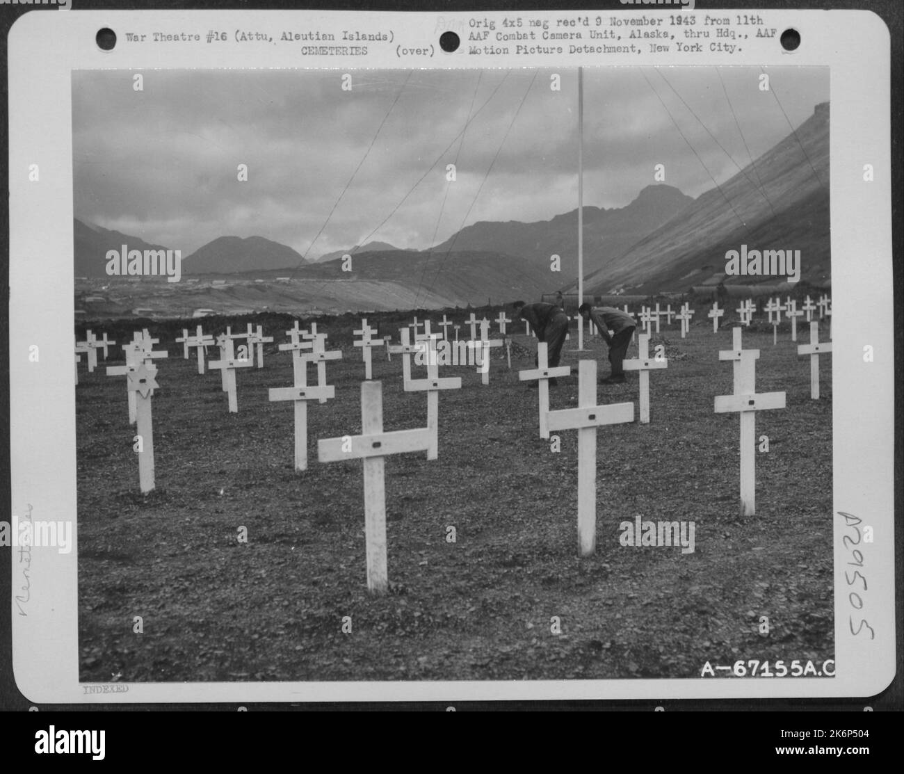 Little Falls Cemetery, Attu Island, Aleutian Islands, 27 September 1943