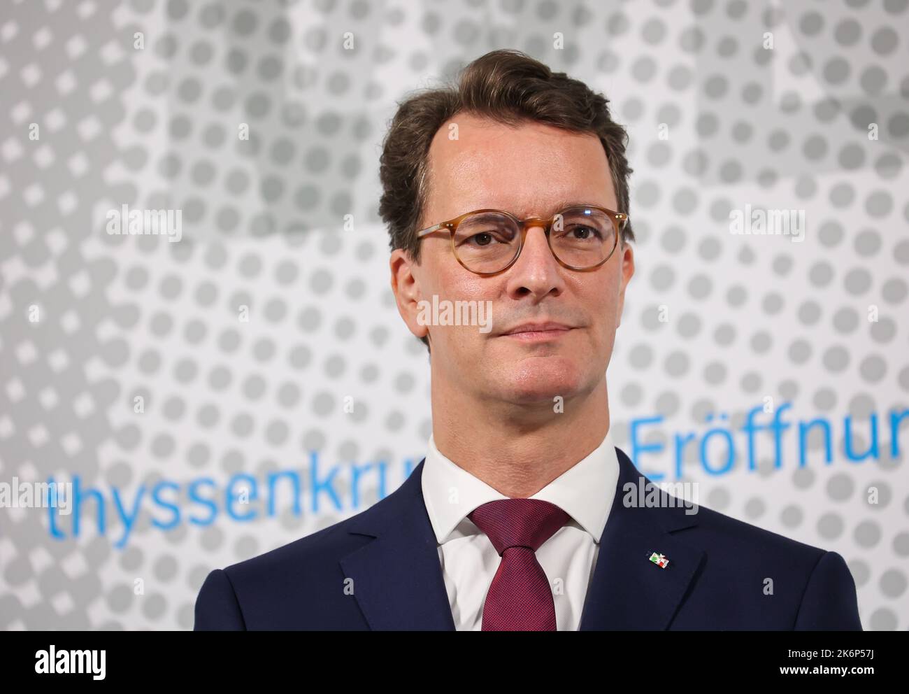 Dortmund, North Rhine-Westphalia, Germany - ThyssenKrupp Steel, opening of FBA 10 hot-dip coating line 10, on the Westfalenhuette site, NRW State Prem Stock Photo