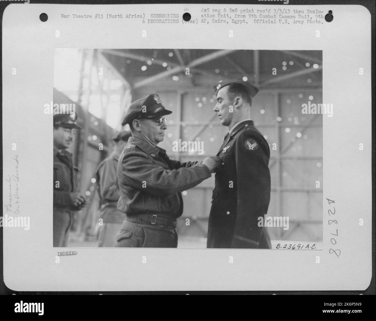Major General Lewis H. Brereton decorating Capt. Martin R. Walsh, Jr., 0431073 Stock Photo Alamy