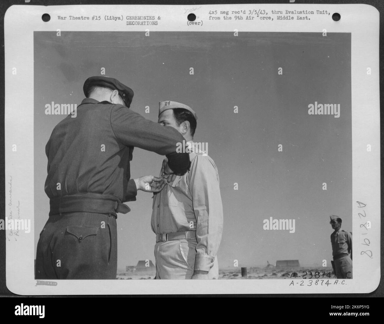 Capt. James V. Gillespie, San Antonio, Texas being presented the Air ...
