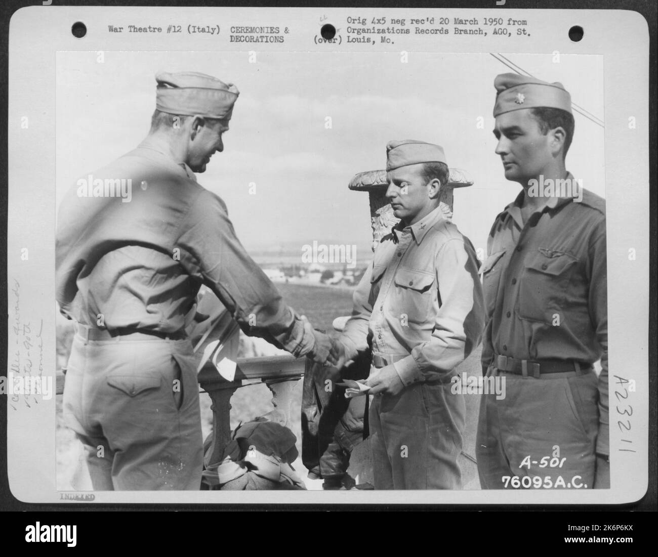 Colonel Elliott Roosevelt Congratulates Lt. Colonel Dunn After ...