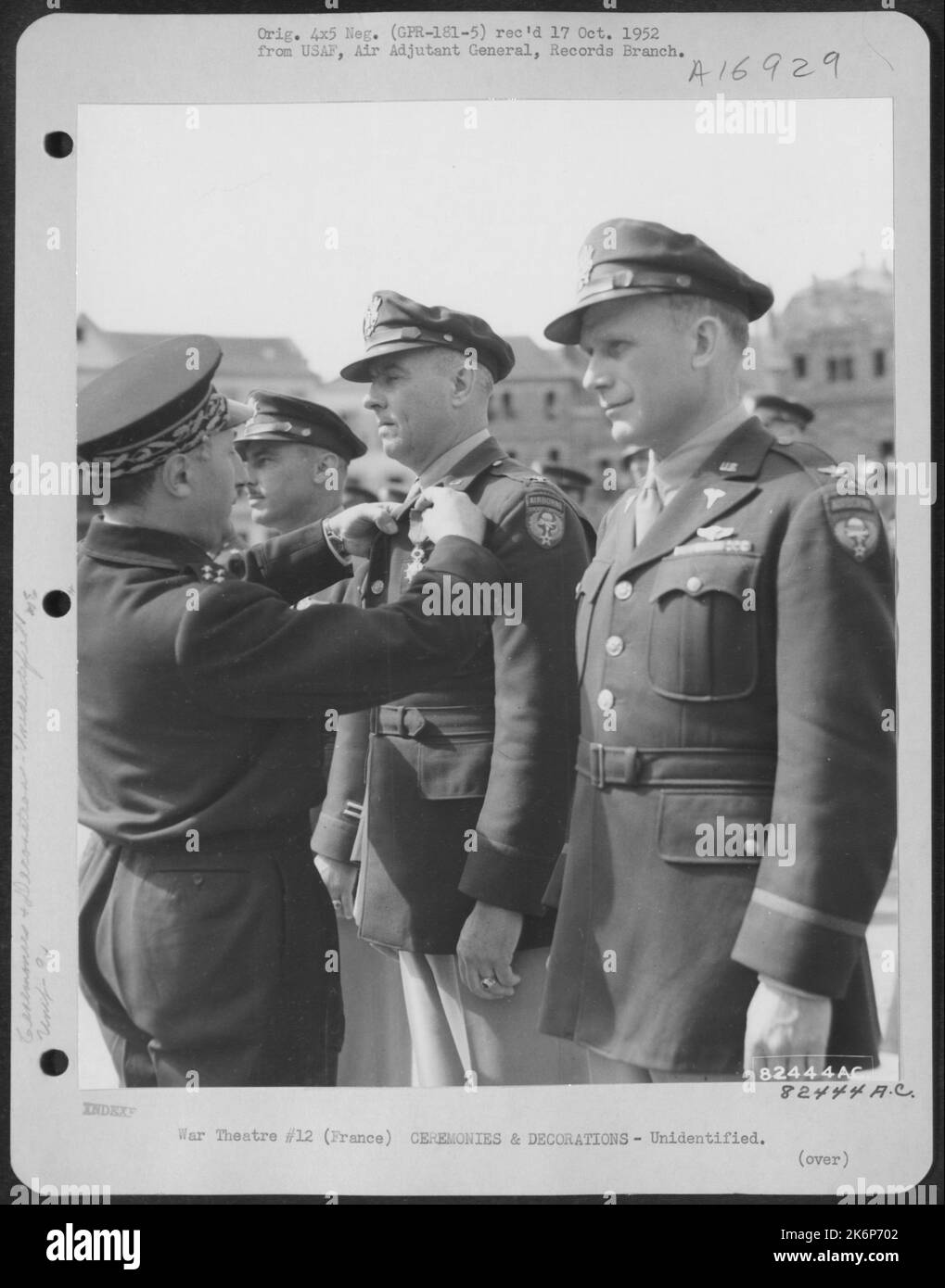 A Member Of The 9Th Troop Carrier Command Is Presented A French Award ...