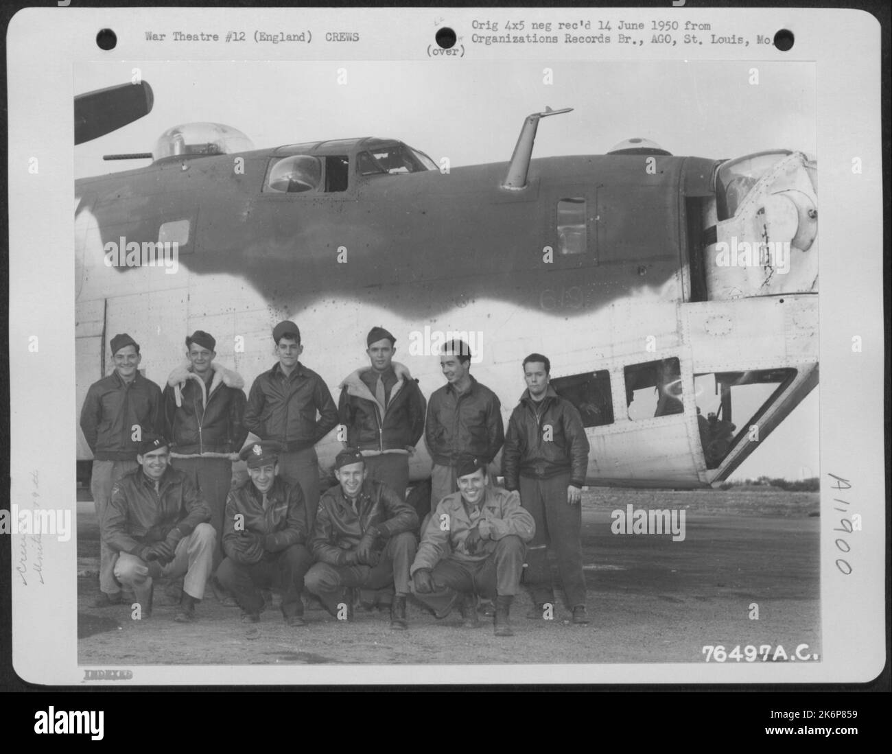 Crew Members Of The 479Th Anti Submarine Group Pose By A Consolidated B