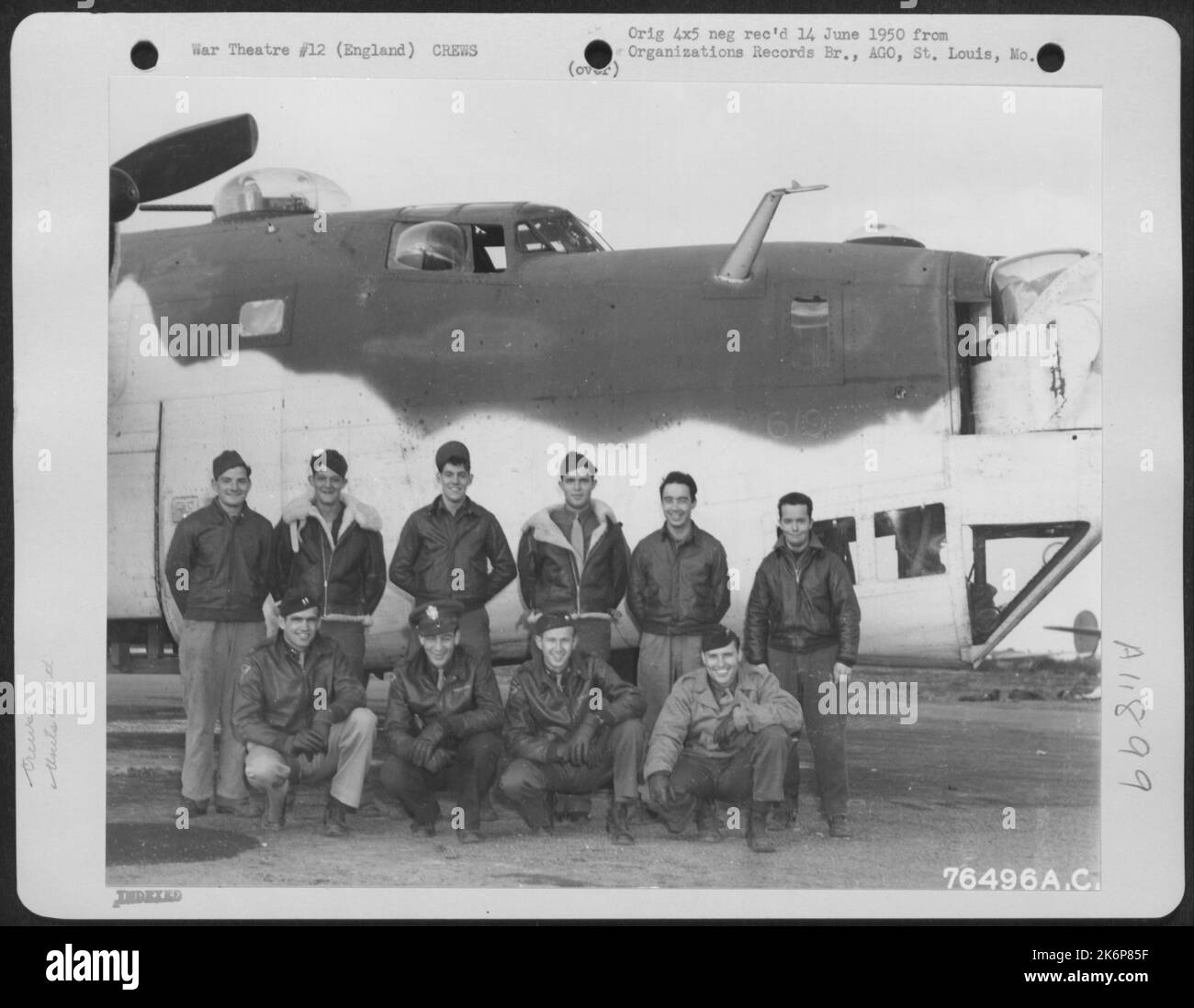 Crew Members Of The 479Th Anti Submarine Group Pose By A Consolidated B